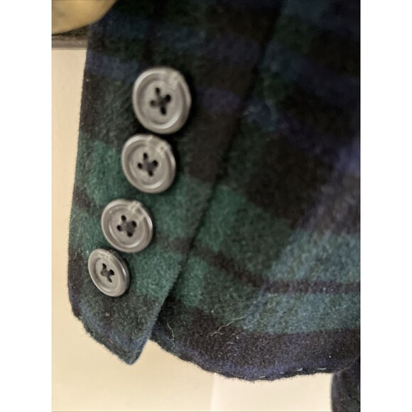 EUC Lauren Ralph Lauren vintage Wool Cashmere plaid Tartan Blazer Jacket Sz 6 - Picture 7 of 10